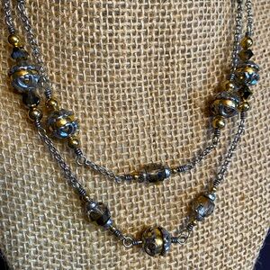 Brighton double strand necklace, 16-18” In length.